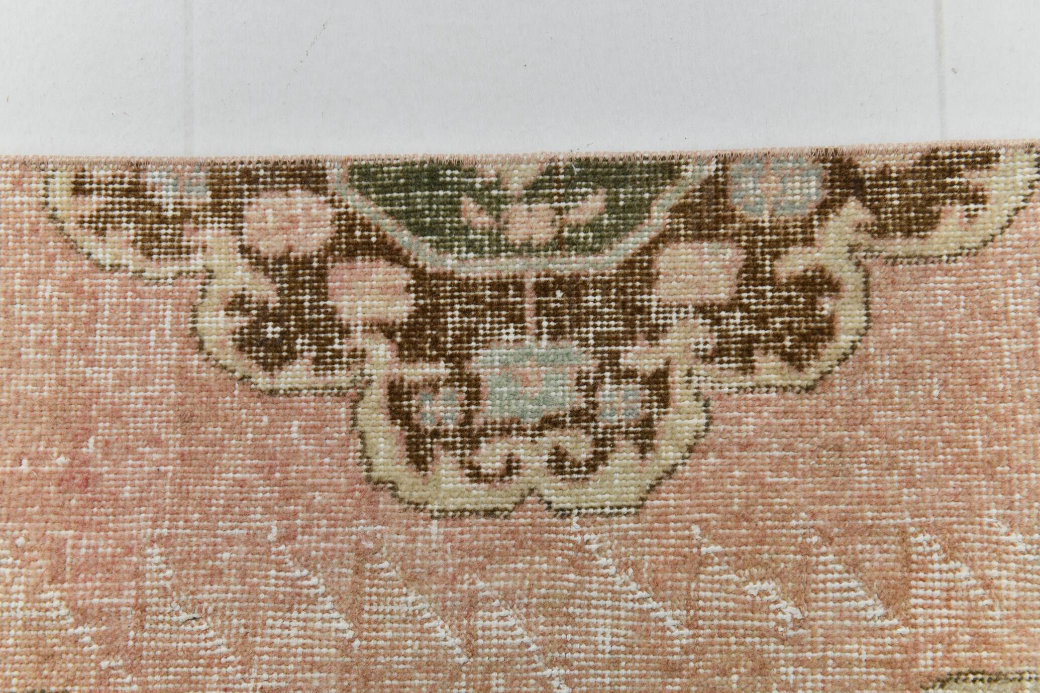 3x12 Vintage Blush Pink Classic Persian Runner Rug, 90x358Cm