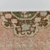 3x12 Vintage Blush Pink Classic Persian Runner Rug, 90x358Cm