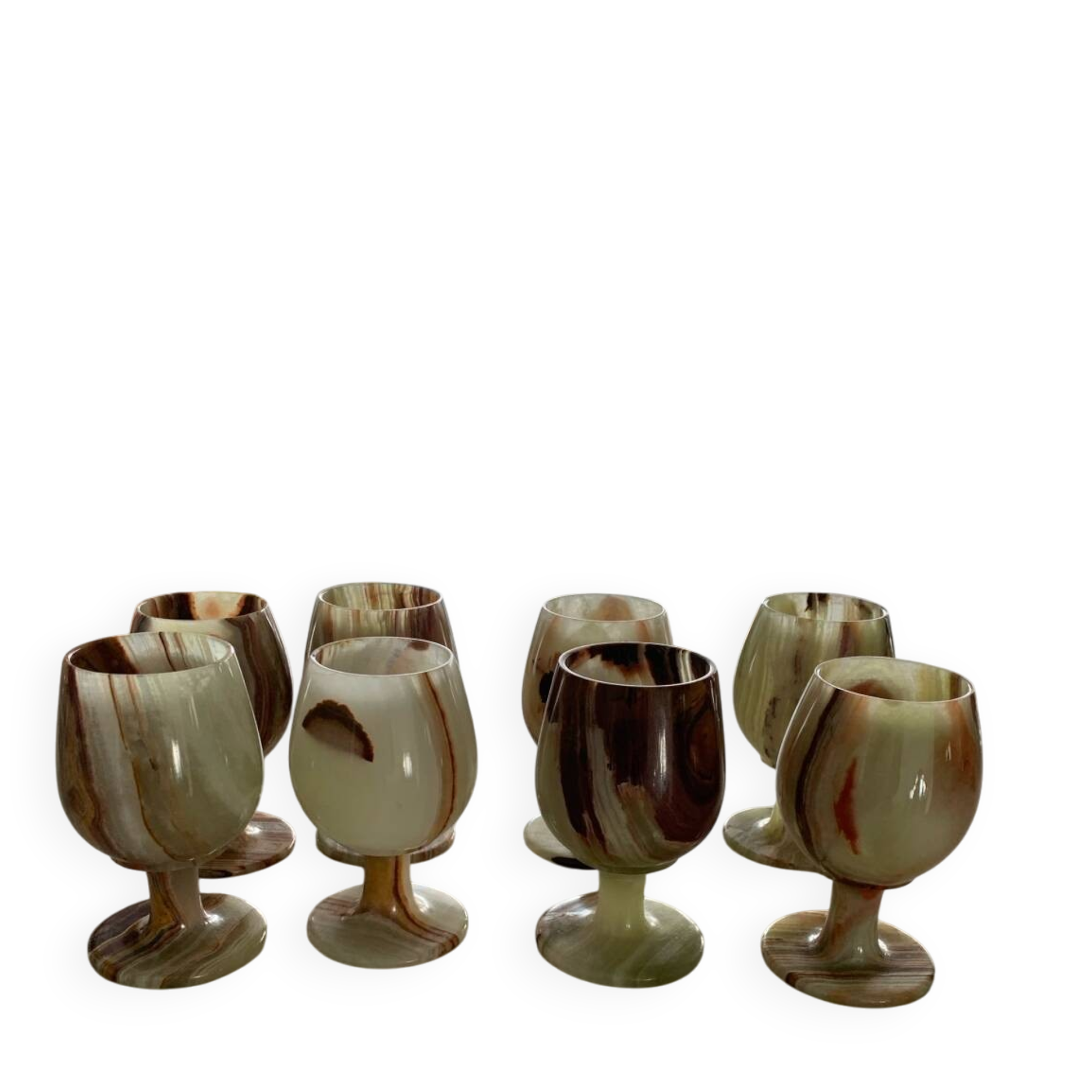 Vintage Onyx Glass Lot Circa 1970