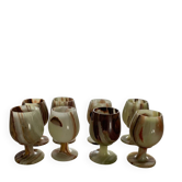 Vintage Onyx Glass Lot Circa 1970