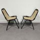 Paire de chaises tubulaires en fer