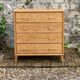 Commode pieds compas et chêne brut massif  1960