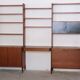 Grand bureau de style scandinave en teck.