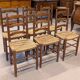 Lot of 6 straw chairs