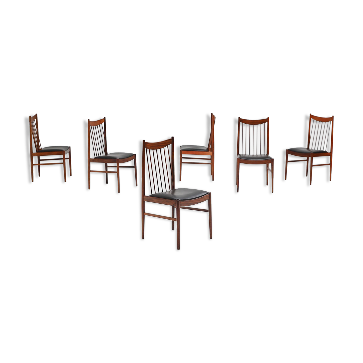 Rosewood dining chairs by Arne Vodder for Sibast, 1960s