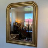 Vintage Louis Philippe mirror with antique gold beveled glass