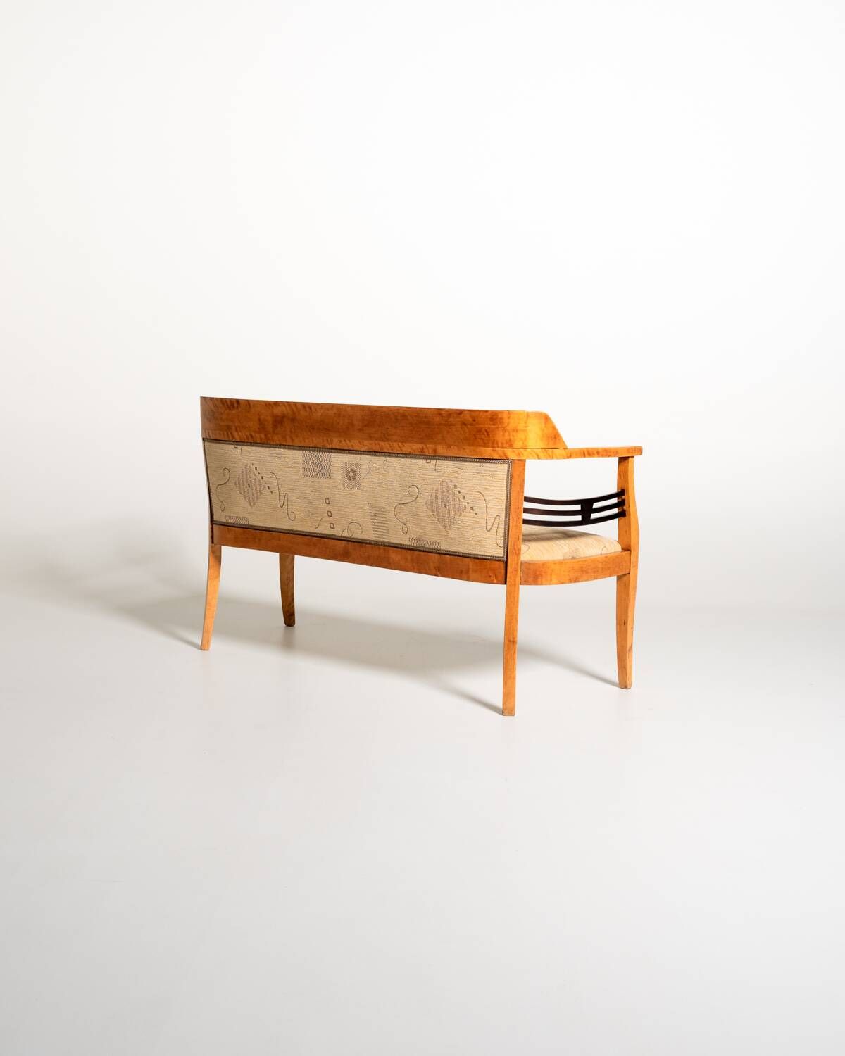 Jugend style birch sofa, Sweden, 1910s