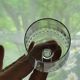 6 old Porto glasses in spear-cut crystal
