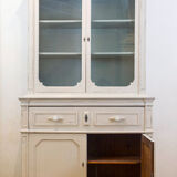 Antique Walnut Cupboard With Showcase, Spain, Late 19th Century