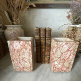 Pair of Art Deco marble and onyx bookends