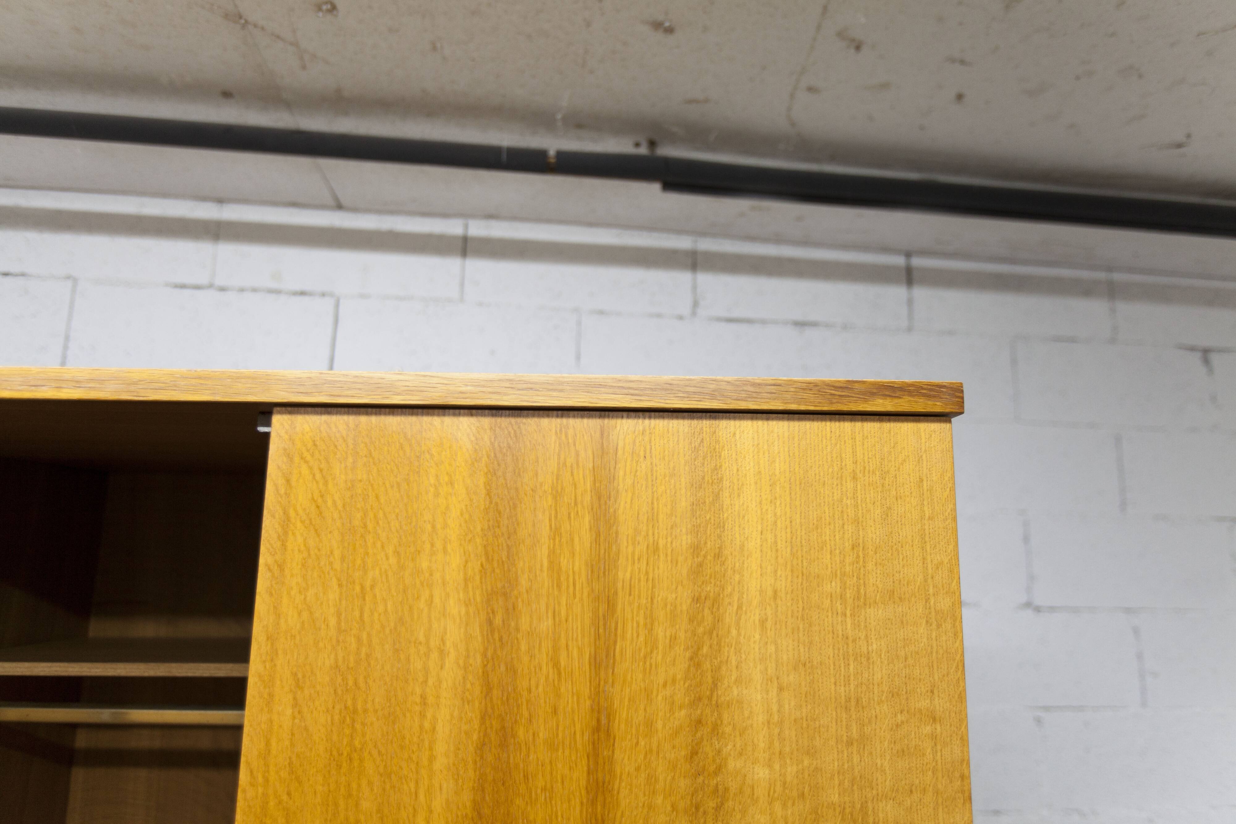 Scandinavian 3-door wardrobe in blond teak