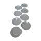 Set de 8 assiettes plates anciennes blanches