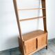 Bibliothèque de style scandinave, pieds compas, 1950/60'