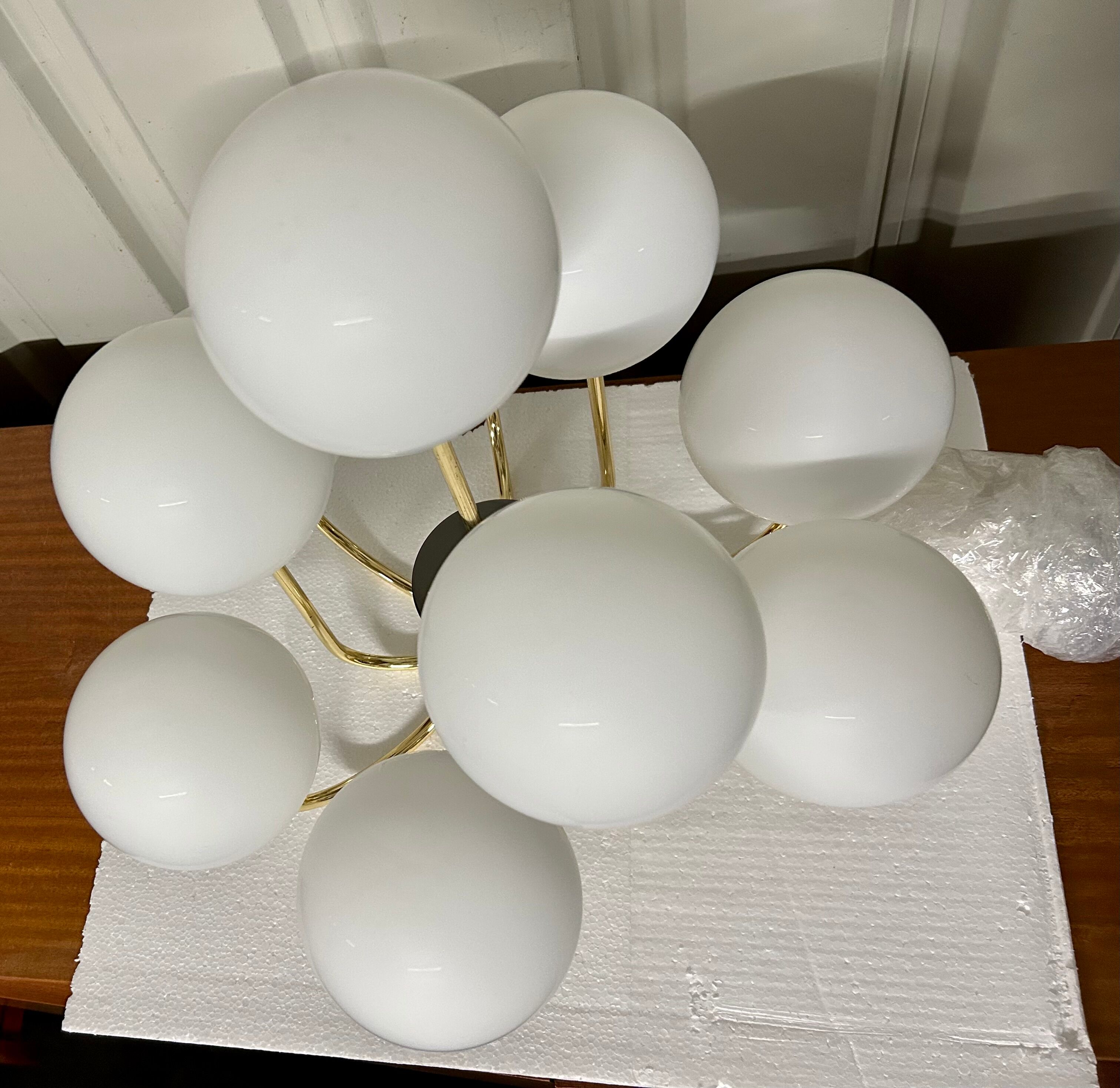 Midcentury chandelier made by Kamenicky Senov, designed by Jaroslav Bejvl 1960s