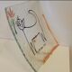 Vide pocket glass plate signed Jean Cocteau 1959 cat décor