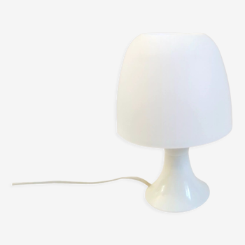 Vintage 60s collector's table lamp mushroom shaped white plastic