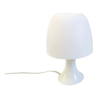 Vintage 60s collector's table lamp mushroom shaped white plastic