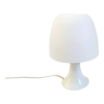 Lampe de table collector vintage années 60 forme champignon en plastique blanc