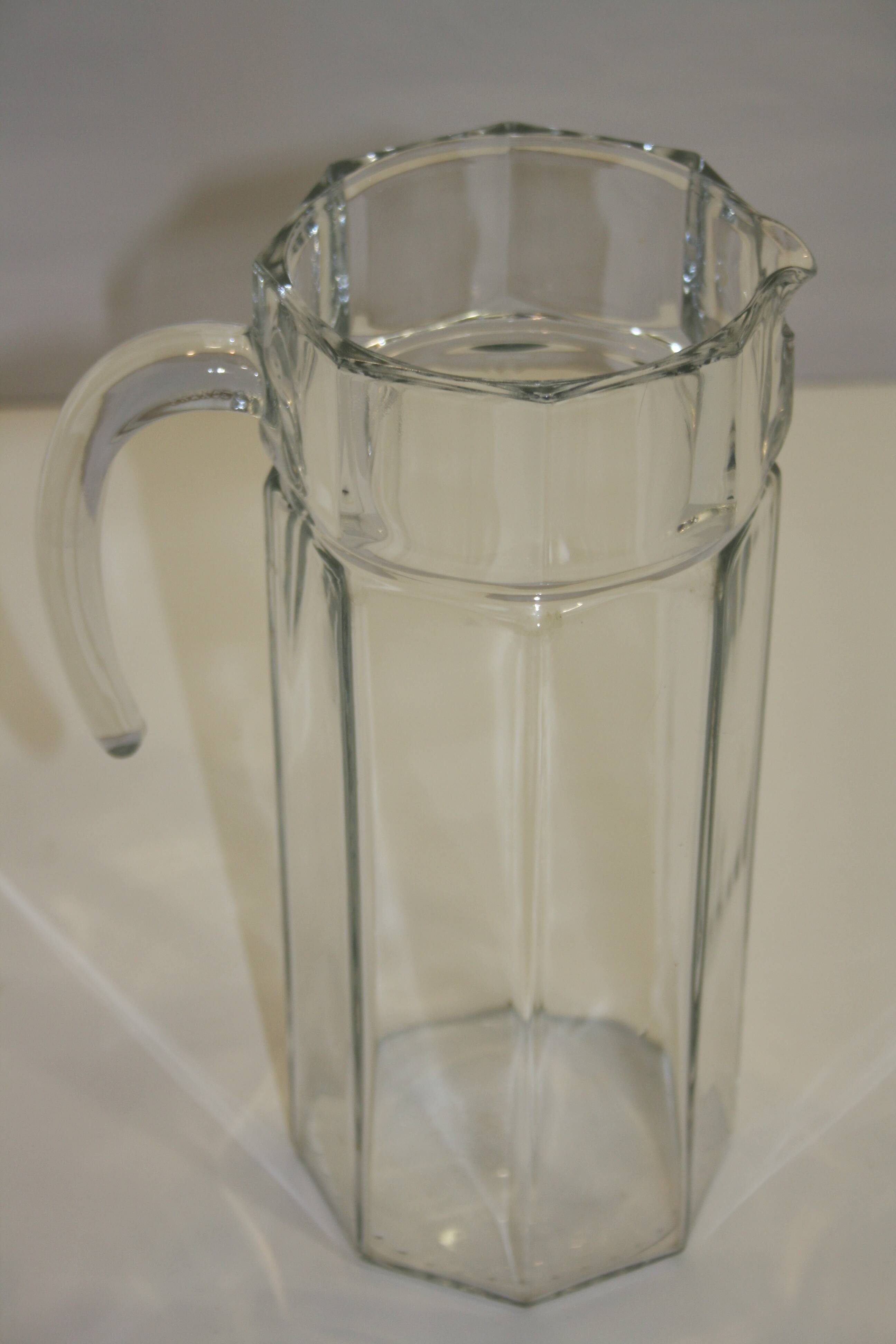 Vintage glass water pitcher