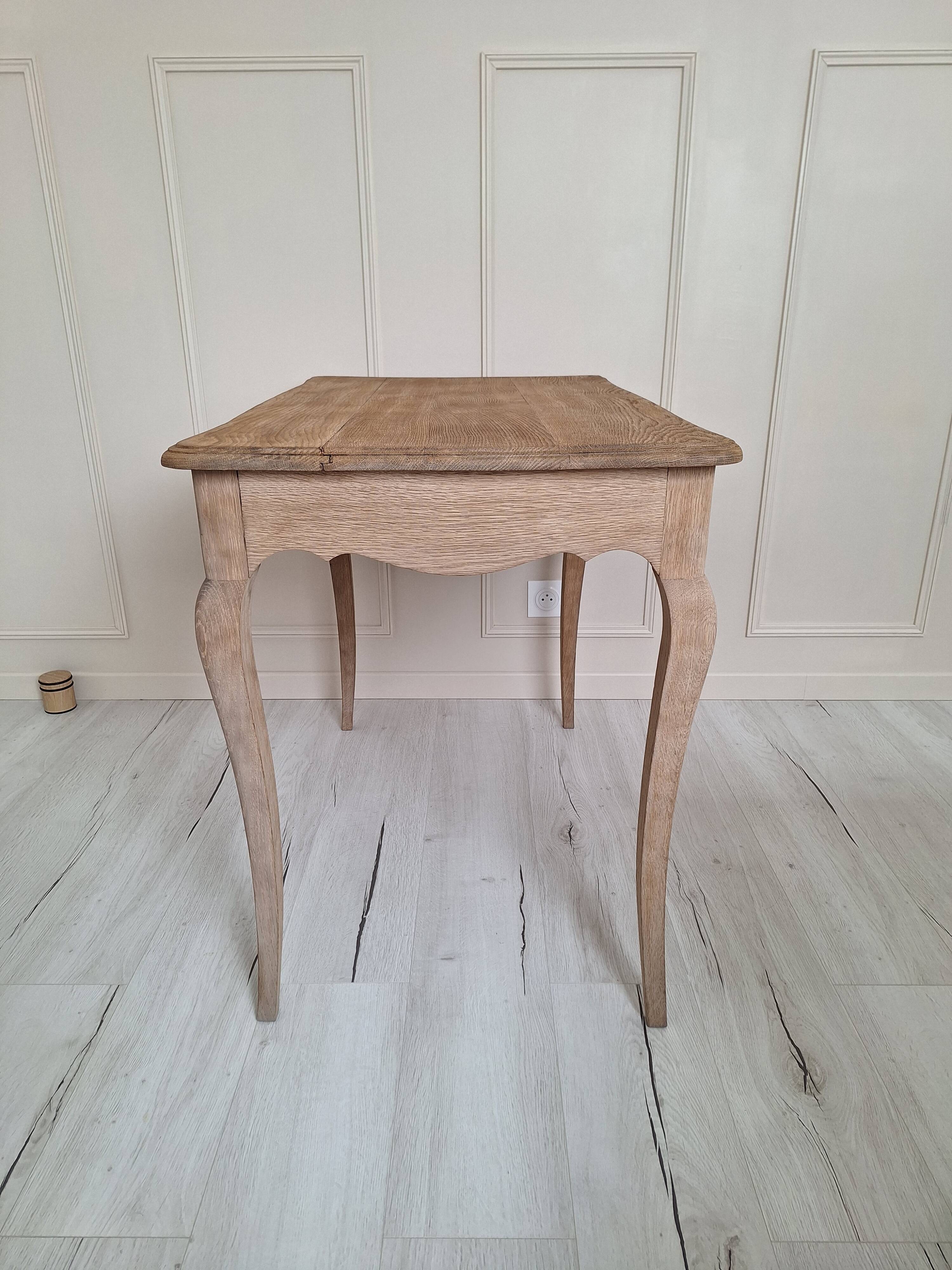 Antique oak side table in Louis XV style