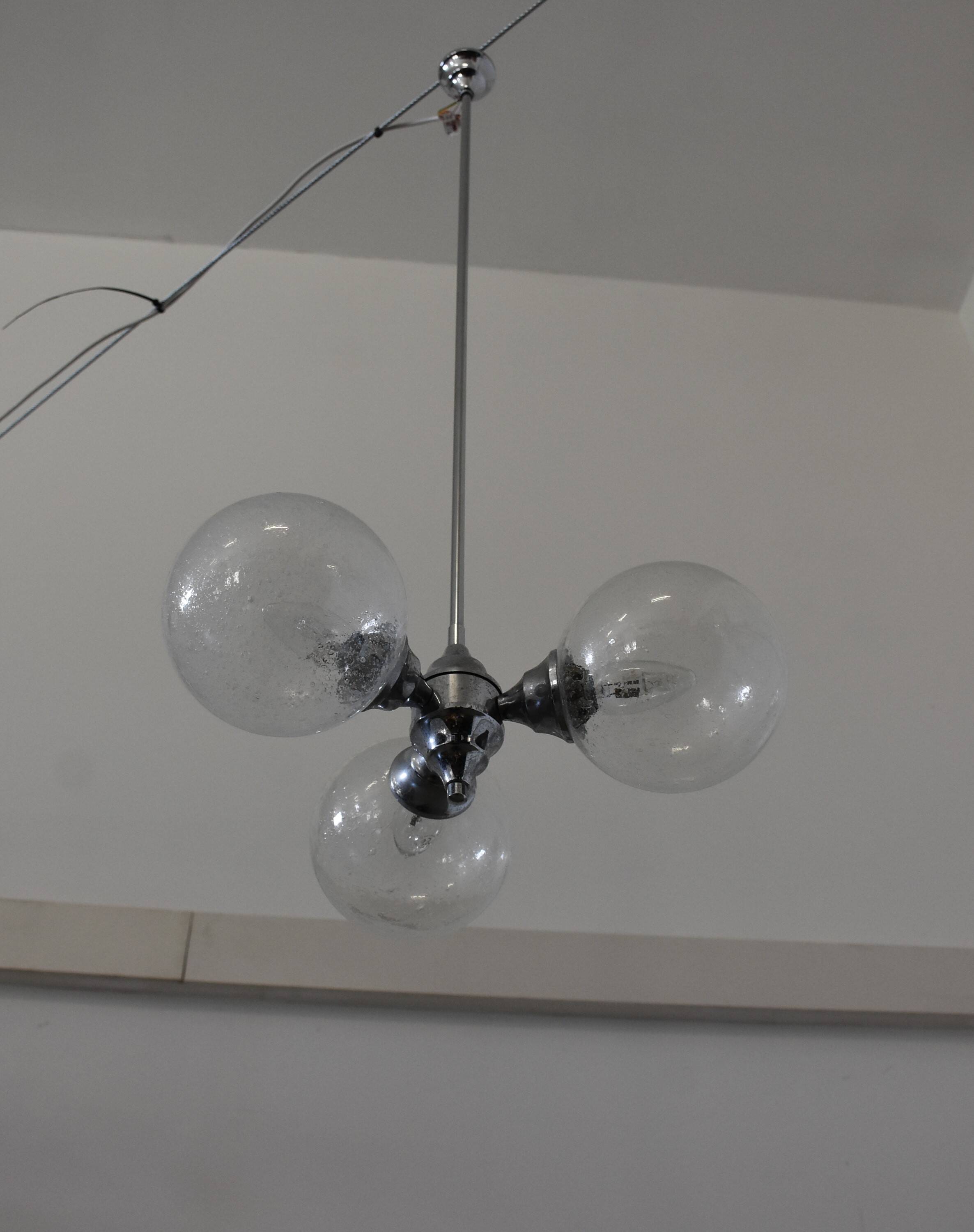 Vintage Sputnik Bubble Glass Lamp