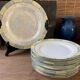 Set of 9 dessert plates and 1 serving platter Victoria China