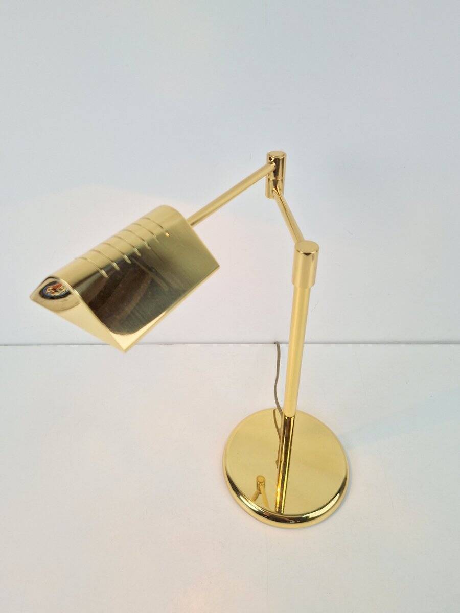 Regency Brass Adjustable Table Lamp from Egoluce, 1970s
