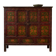 Antique Japanese Wooden Sideboard with Hand-Painted Floral Decorations