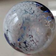 Speckled Blown Art Glass Ball Vase