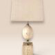 Travertine lamp by Philippe Barbier