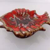 French studio ceramic bowl with fish from Vallauris, 1970s