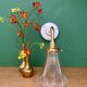 Vintage tulip angled wall light in holophane glass