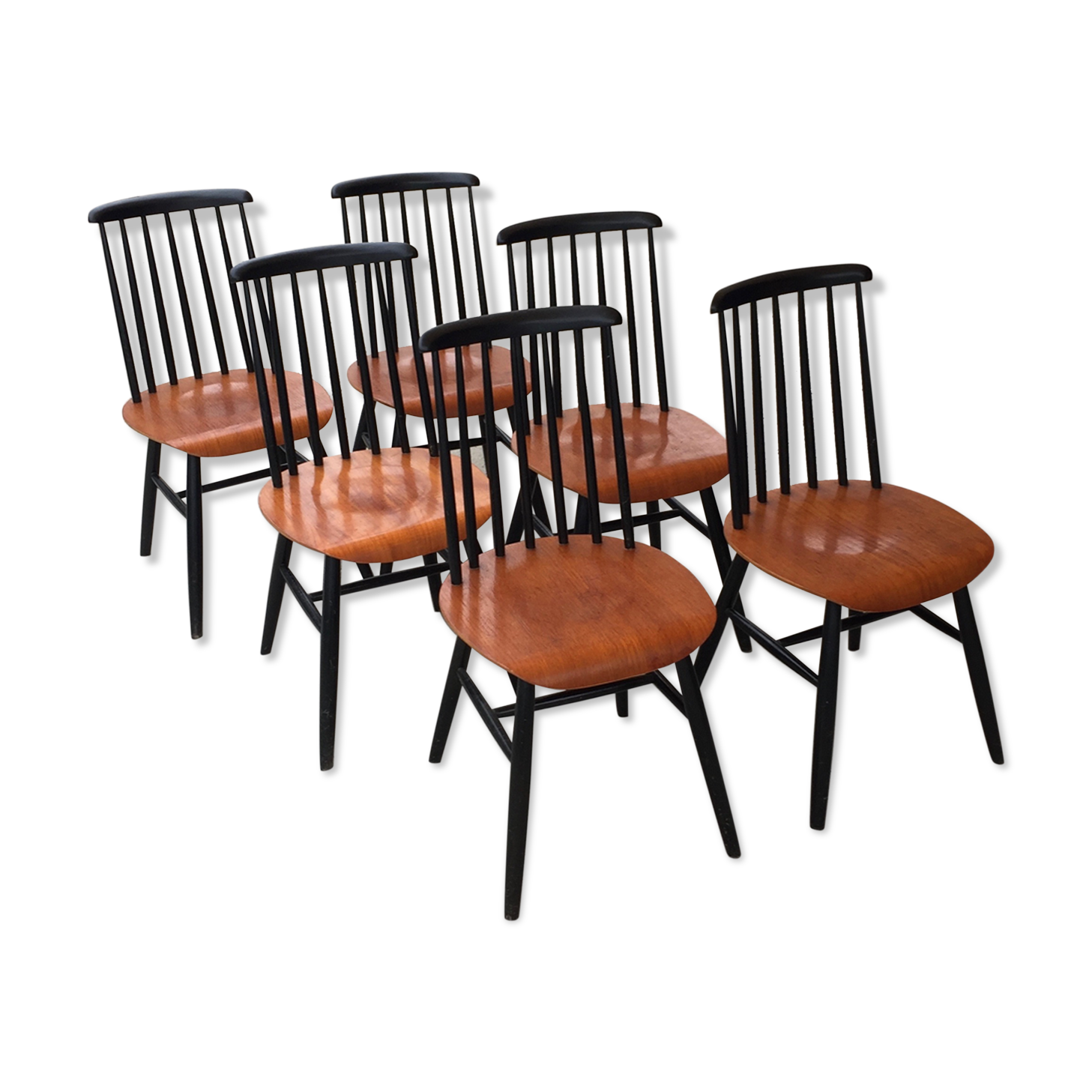 Lot of 6 fanett model chairs