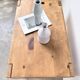 Desserte console à roulettes en pin 1980