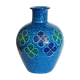 Blue vase 60s Aldo Londi Italy