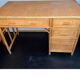 Vintage bamboo rattan woven desk circa 1970