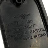 Set de 3 patères murales noires design C Bartoli Italie années 70