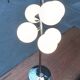 Vintage space table lamp, glass and metal, 1970s