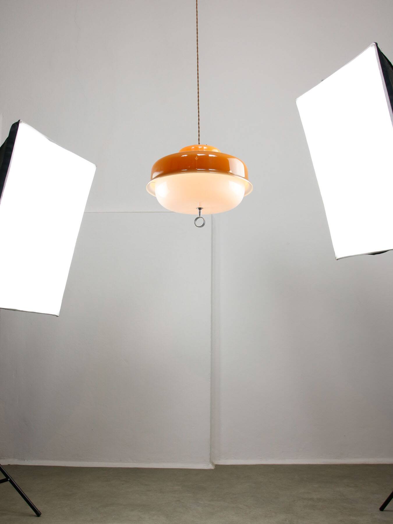 Space Age Brown Pendant from Guzzini, 1970s