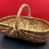 Antique Wicker Basket Picking Basket in good condition 41 x 27 x 26 cm
