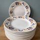 Set of 12 flat plates Terre de Fer in earthenware Moulin des Loups and Hamage, Dijon model