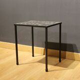 Ceramic and metal side table