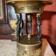 Italian Empire Bronze and Brass Tazzas with Sphinxes, 1800s, Set of 2