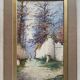 Large Watercolor Painting Signed Christen XIXth Animated Landscape Barbizon