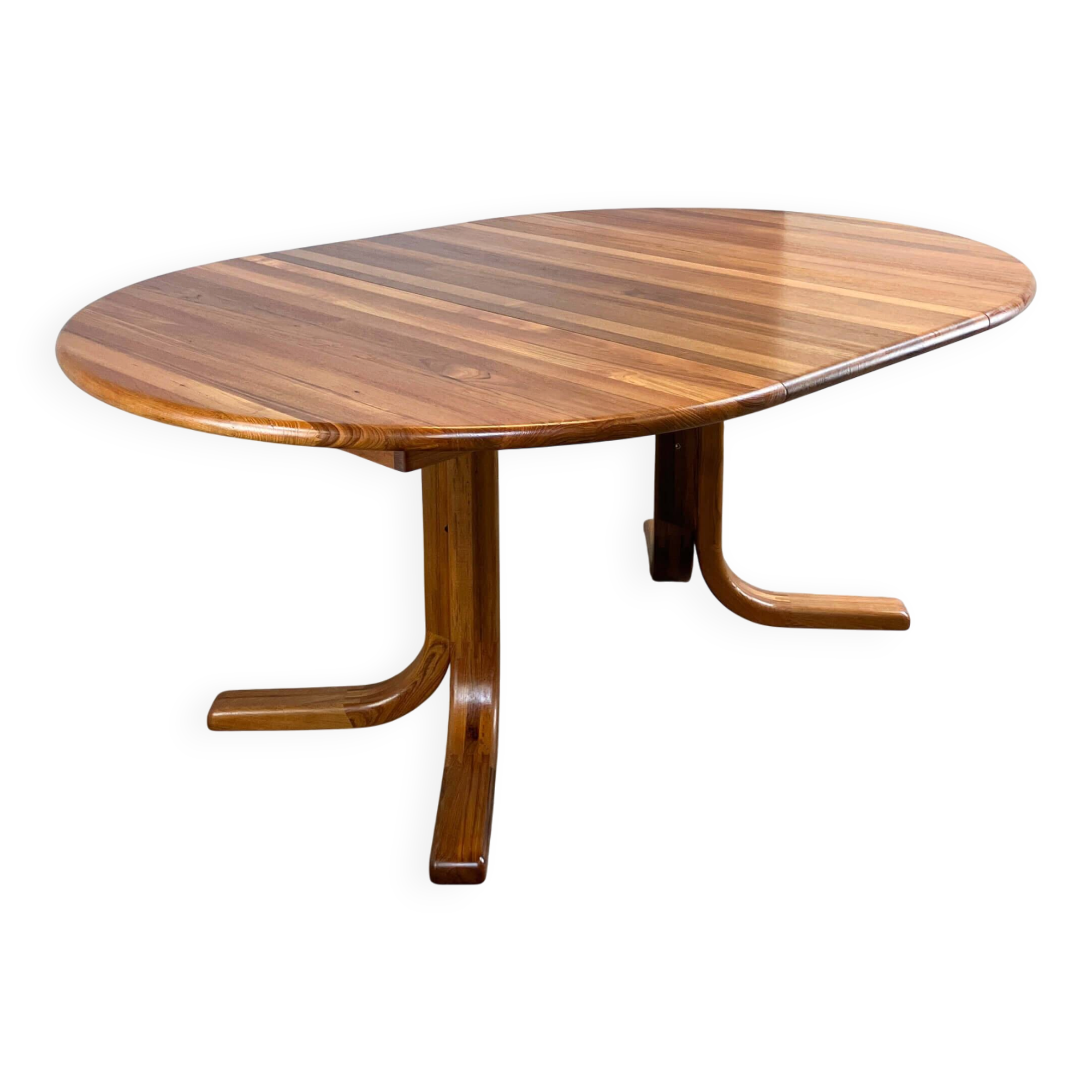 Extendable dining table by Mikael Laursen, solid teak, 1960s