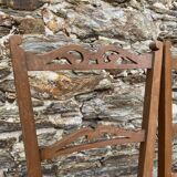 Old chairs in wood and canework