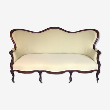 Sofa Napoleon III or Louis Philippe style with nobilis fabrix