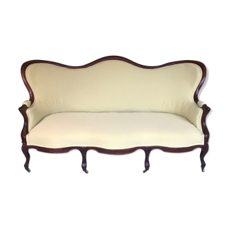 Sofa Napoleon III or Louis Philippe style with nobilis fabrix