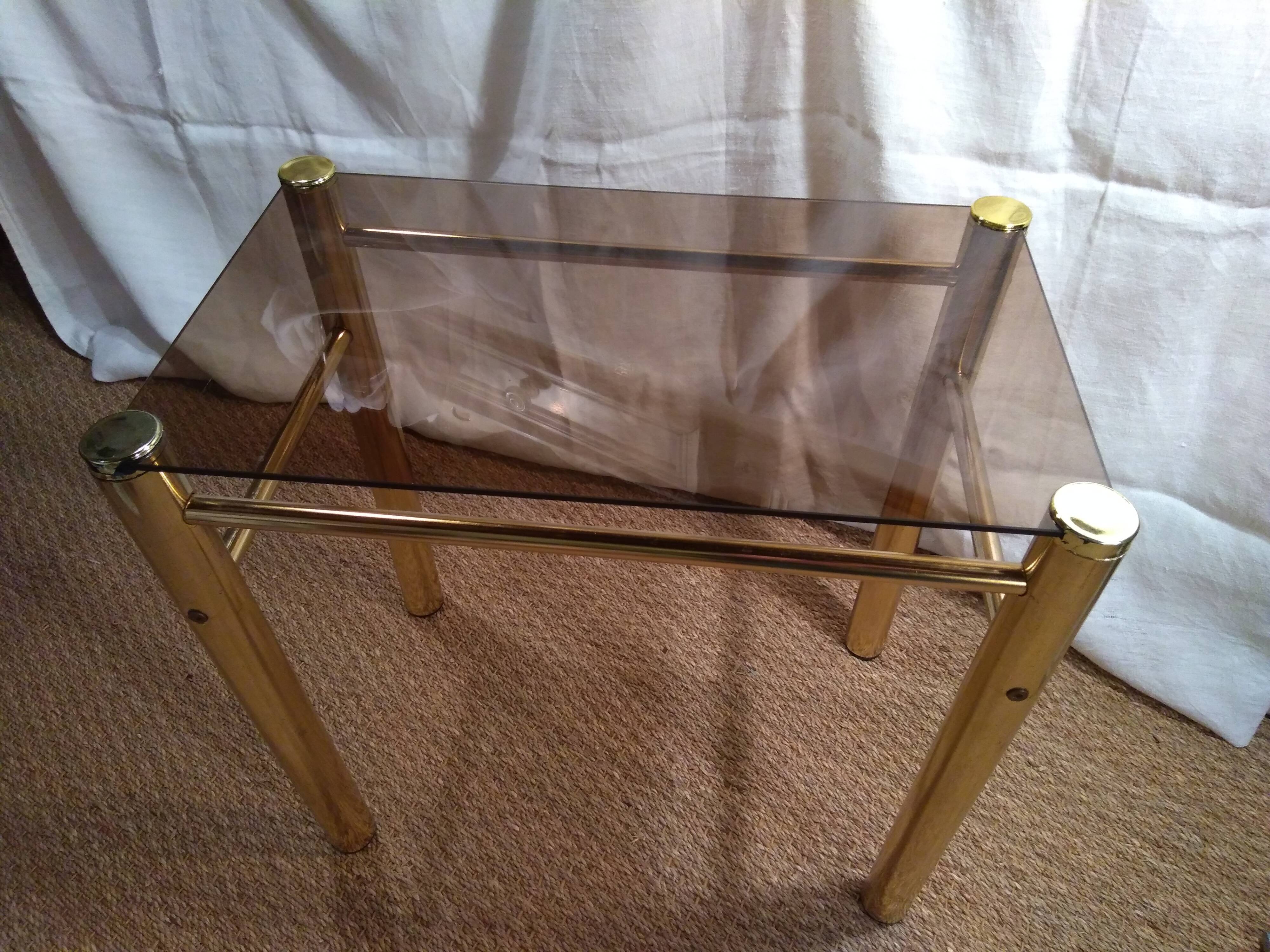 Smoked glass side table