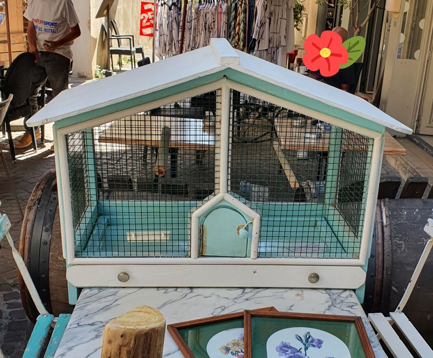 Wooden bird cage